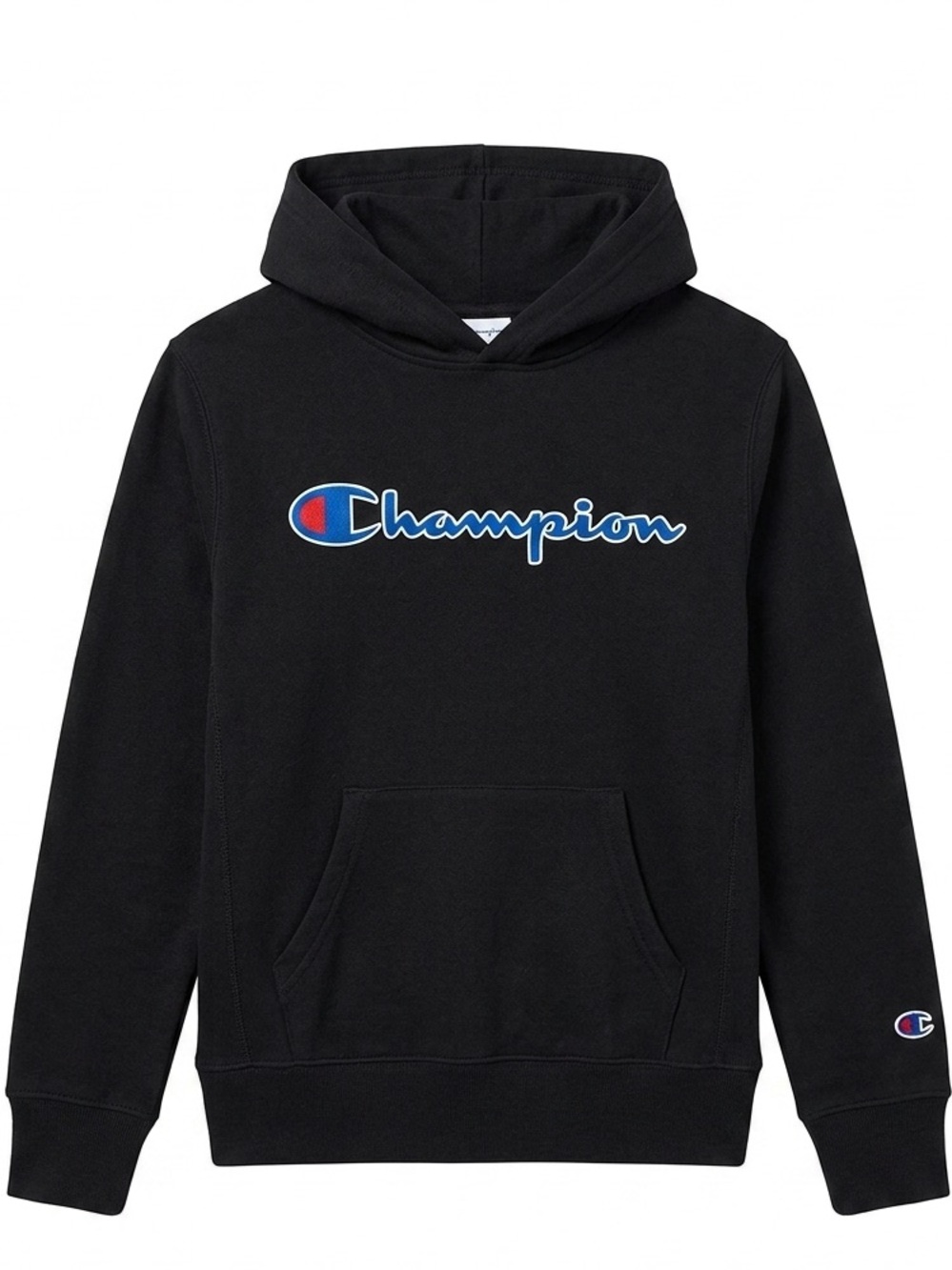 Champion Kid’s Classic Logo Hoodie Sweatshirt Black Boy’s Size M